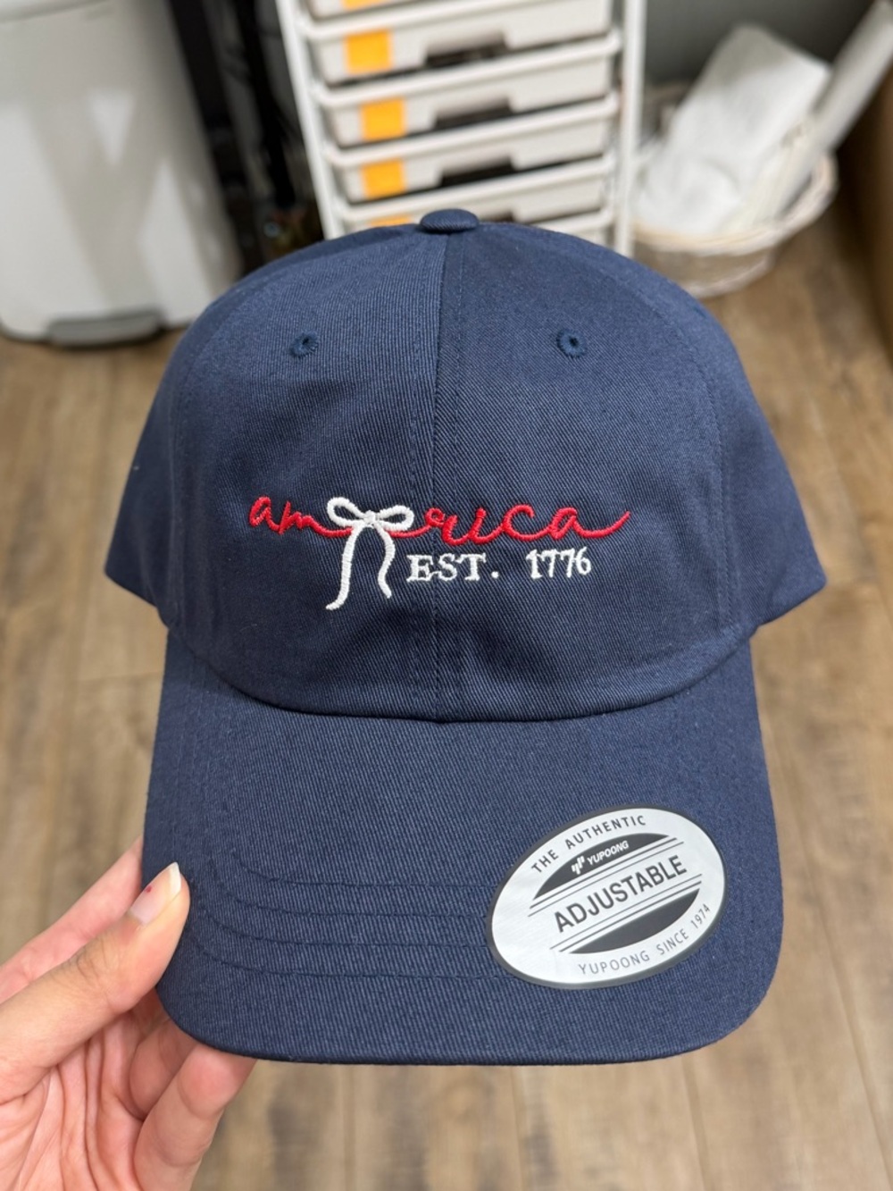 Navy 'America EST. 1776' Embroidered Baseball Cap
